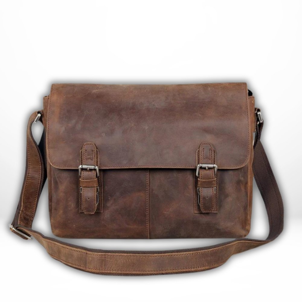 Vintage Leather Messenger Bag